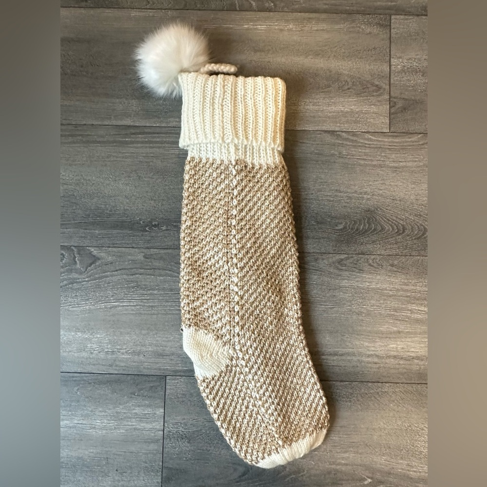 Anthropologie Knit Christmas Stocking